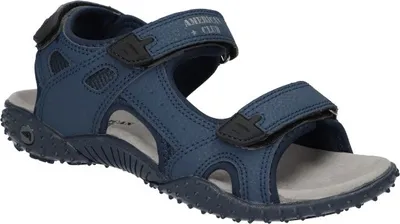Produktbild von AMERICAN CLUB HL161 Solide Sandalen, Naturleder Innensohle, Klett Sandalen, Sportsandalen, Marineblaue 41
