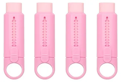 Produktbild von Set von 4 Niedlichen Ausziehbaren Radiergummis (Rosa)