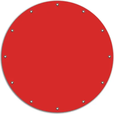 Produktbild von Wallario rundes Outdoor-Poster für Garten oder Balkon, Motiv Rot, 90 cm Durchmesser