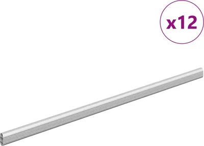 Immagine prodotto di Asta per armadio 12 pcs Argento 472 x 15 x 29 mm