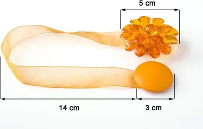 Zdjęcie produktu dla Upinacz dekoracyjny kwiatek pomarańczowy x2