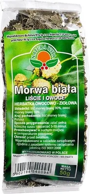 Produktbild von NATURA-WITA Weißer Maulbeertee - Blätter und Früchte 50g