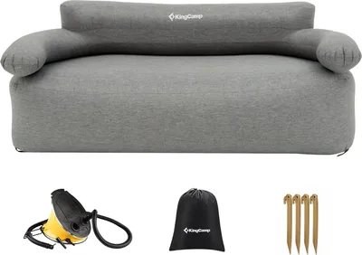 Produktbild von Aufblasbare Sofa KingCamp PVC Polyester 174×85×72 cm grau für 2-3 Personen 400 kg