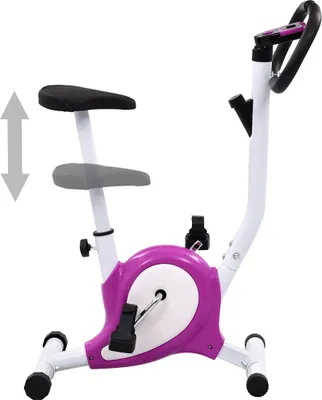 Obrázok produktu pre vidaXL Cvičebný bicykel s remeňovým pohonom Fialová