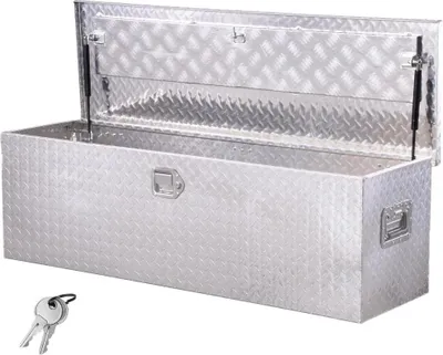 Zdjęcie produktu dla Aluminiowa skrzynka narzędziowa 1244,6x381x381 mm - Skrzynka do przechowywania w miejscach załadunku przyczepy