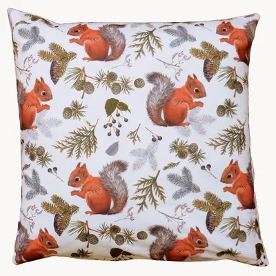 Produktbild von Kissenhülle 40 x 40 cm mit Druckmotiv Eichhörnchen 40 x 40 cm Kissenhülle