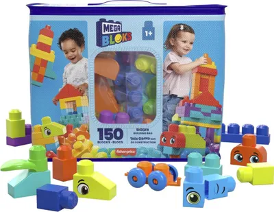 Image de Mega Bloks Sac De Blocs Extra Large - Bleu (150)