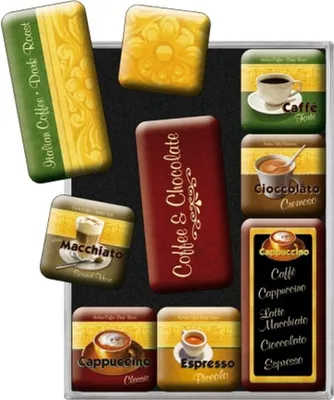 Produktbild von Nostalgic-Art - 9tlg. Magnetset - Coffee & Chocolate
