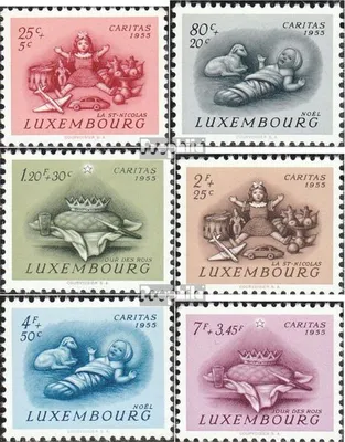 Produktbild von Briefmarken Luxemburg 1955 Mi 541-546 (kompl.Ausg.) gestempelt Brauchtum