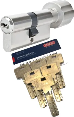 Produktbild von ABUS Bravus 4000 BZD Knaufzylinder mit 6 Schlüssel, Länge (a/b) 30/K30mm (c=60mm) K=Knaufseite, nach DIN EN1303, Angriffswiderstandsklasse D, RC2/RC3 Level geeignet