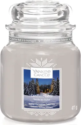 Produktbild von Yankee Candle Duftkerze Candlelit Cabin Medium Jar 411g