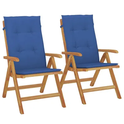 Immagine prodotto di vidaXL Sedie da giardino con cuscino 2 pz. Legno massiccio di teak
