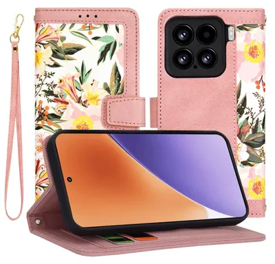 Produktbild von Techsuit FlipCraft Book Wallet Klapphülle mit Kabel für Xiaomi 15 - Sweetheart Pink