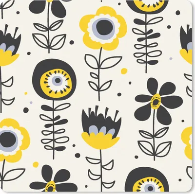 Produktbild von MuchoWow® Mauspad Mousepad Mädchen - Blumen - Muster - Mädchen - Kinder - Kinder 30x30 cm - Mousepads - Maus Mat - Pad - Mausunterlage - Gaming