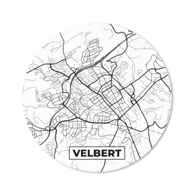 Produktbild von MuchoWow® Mauspad Mousepad Velbert - Karte - Stadtplan 50x50 cm - Mousepads - Maus Mat - Pad - Mausunterlage - Vinyl