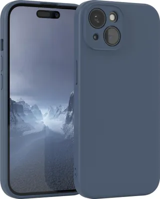 Produktbild von EAZY CASE - TPU Hülle für Apple iPhone 15, TPU Case stoßfeste Handyhülle, weiches Cover mit Kameraschutz, Silikonhülle in Dunkelblau