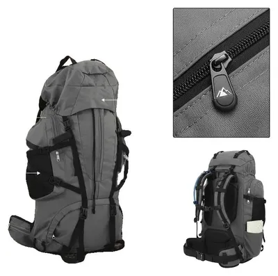 Immagine prodotto di Zaino da trekking, realizzato con materiale impermeabile, capacità di 80 litri, colore verde militare