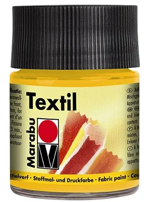 Image de Marabu peinture pour textiles "Textil", jaune moyen, 50 ml, en pot