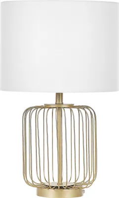 Obrázek produktu pro BELIANI Stolní lampa kovová zlatá základna na noční stolek obývací pokoj ložnice