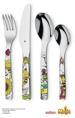 Produktbild von WMF Kinderbesteck-Set 4-teilig Biene Maja, 155 mm, 25 mm, 220 mm, 286 g