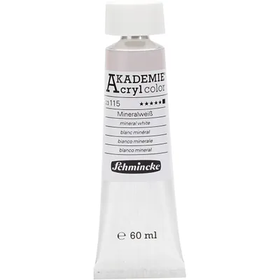 Produktbild von Schmincke AKADEMIE® Acrylfarbe , Mineralweiß (115), Opak, , 60ml