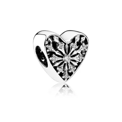 Image de Charm Pandora 791996CZ « Cœur d'hiver »