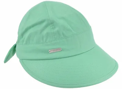 Seeberger Schildkappe aus 100% Baumwolle mit Schleife hinten in blau