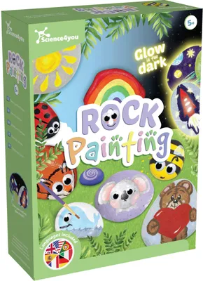 Produktbild von Science4you Set zum Bemalen von Steinen für Kinder 5+ – Leuchtfarben, Kreativset für Bastelarbeiten, bemalen Sie Ihre eigenen Steine, Kunst und Bastelarbeiten für Jungen und Mädchen 5 6 7 8+
