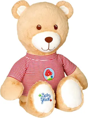 Produktbild von Spiegelburg Gr. Kuschelteddy BabyGlück (mit Ringelshirt)