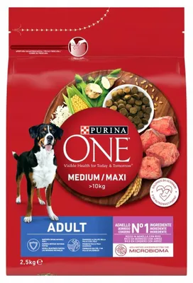 Immagine prodotto di Cibo per cani adulti PURINA ONE MED/MAX con agnello e riso 2,5 kg