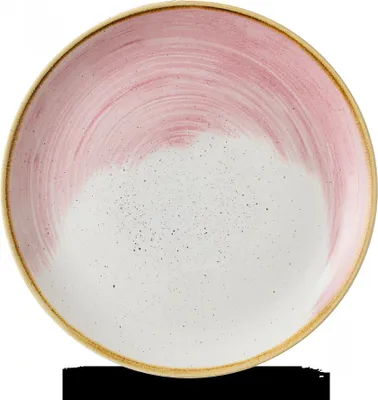 Produktbild von Churchill Super Vitrified Stonecast Accents Flache Coup Teller, 28,8 cm, 12 Stück, Blütenrosa, Rund