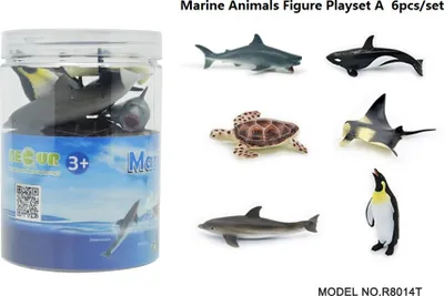 Produktbild von Recur R8014T Meerestiere A 6 Minifiguren Tubos-Röhren