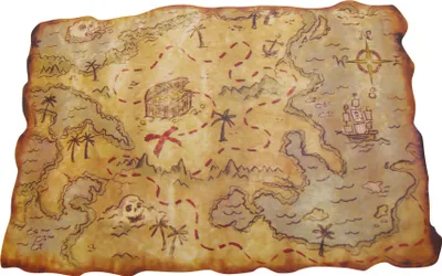 Produktbild von Schatzkarte Piraten Partydeko braun 29 x 45 cm - Einheitsgröße
