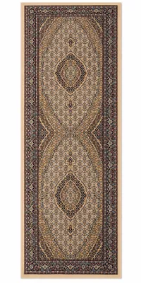 Obrázok produktu pre Orientálny koberec, 250x80 cm, krémovo-béžová farba – kvalitný perský koberec, strojovo tkaný, koberec do chodby