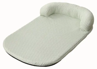 Produktbild von Zimilo Sommer Haustier Kühlmatte, 100x70 cm, Hundebett und Katzenbett, Atmungsaktiv, Waschbar, Polyester, für große & kleine Hunde, Katzen, Grün