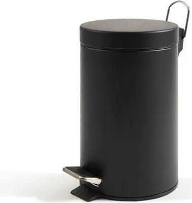 Image de Perfetto 0446C poubelle 5 L Rond Acier Noir