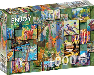 Zdjęcie produktu dla Puzzle 1000 elementów Enjoy – Kolaż leśny