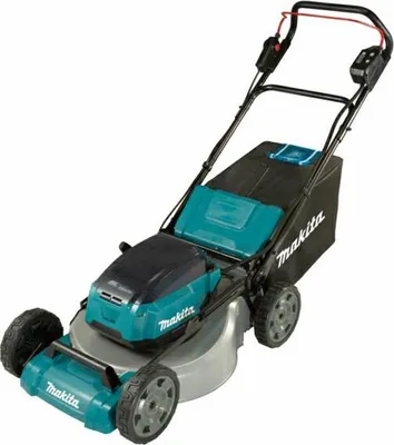 Produktbild von Makita DLM530PT4 HandgefÃ1/4hrter Rasenmäher, Elektromotor, 53cm Schnittbreite, Mulchmäher, Grasfang hinten
