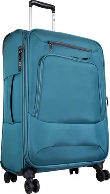 Produktbild von Nylon Reisekoffer Trolley Adlum Petrol Gr. L mit 4 Rollen und Dehnfalte