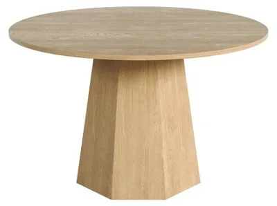 Zdjęcie produktu dla Stół jadalny, okrągły, minimalistyczny design, 120 x 75 cm, dąb