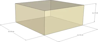 Produktbild von Grasekamp Schutzhülle zu Lanzarote Lounge Hocker  80x80 cm