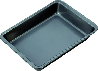 Produktbild von PolkaHome® Backblech, Edelstahl, Schwarz, 31 x 24 cm – Antihaftbeschichtung, spülmaschinengeeignet