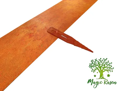 Produktbild von Rasenkante H-150mm L-24m Cortenstahl 2mm Edelrost Mähkante Beeteinfassung Metall Rostig Corten