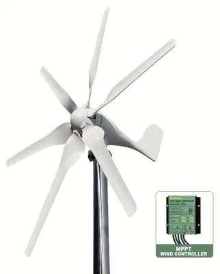 Immagine prodotto di Turbina eolica - Generatore eolico - Turbina eolica - Generatore di energia eolica - 1000W, sei pale