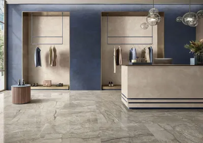 Zdjęcie produktu dla CASA39 Płytki imitujące marmur, szare, 120 x 120 cm, Caesar Anima Futura