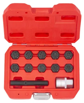 Immagine prodotto di Set-kit di chiavi a bussola per dadi della ruota, adattatori per bulloni antifurto Mercedes , attrezzi per rimozione chiavi bloccaggio delle ruote 12 pezzi