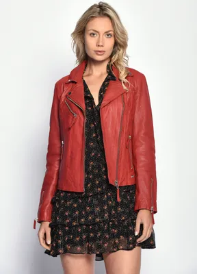 Produktbild von Maze Lederjacke Amur Damen red XS