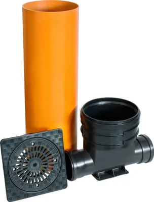 Produktbild von ScarMaxx Schachtsystem, 1m Rohr, H128, B54,5cm, 2x DN 160 - Ohne Reduzierung