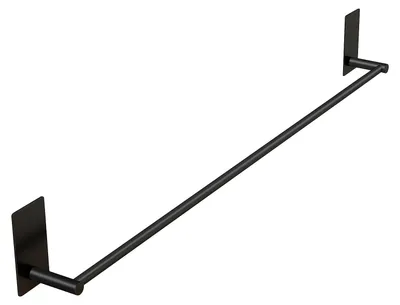 Obrázek produktu pro Samolepicí držák na ručníky 60cm - Matná černá, bez vrtání