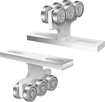 Image de 2 chariots à 6 roues pour palans électriques PA200/PA1000, roulettes de chariot pour rails profilés de 1 5/8 pouce ou plus, 255 kg